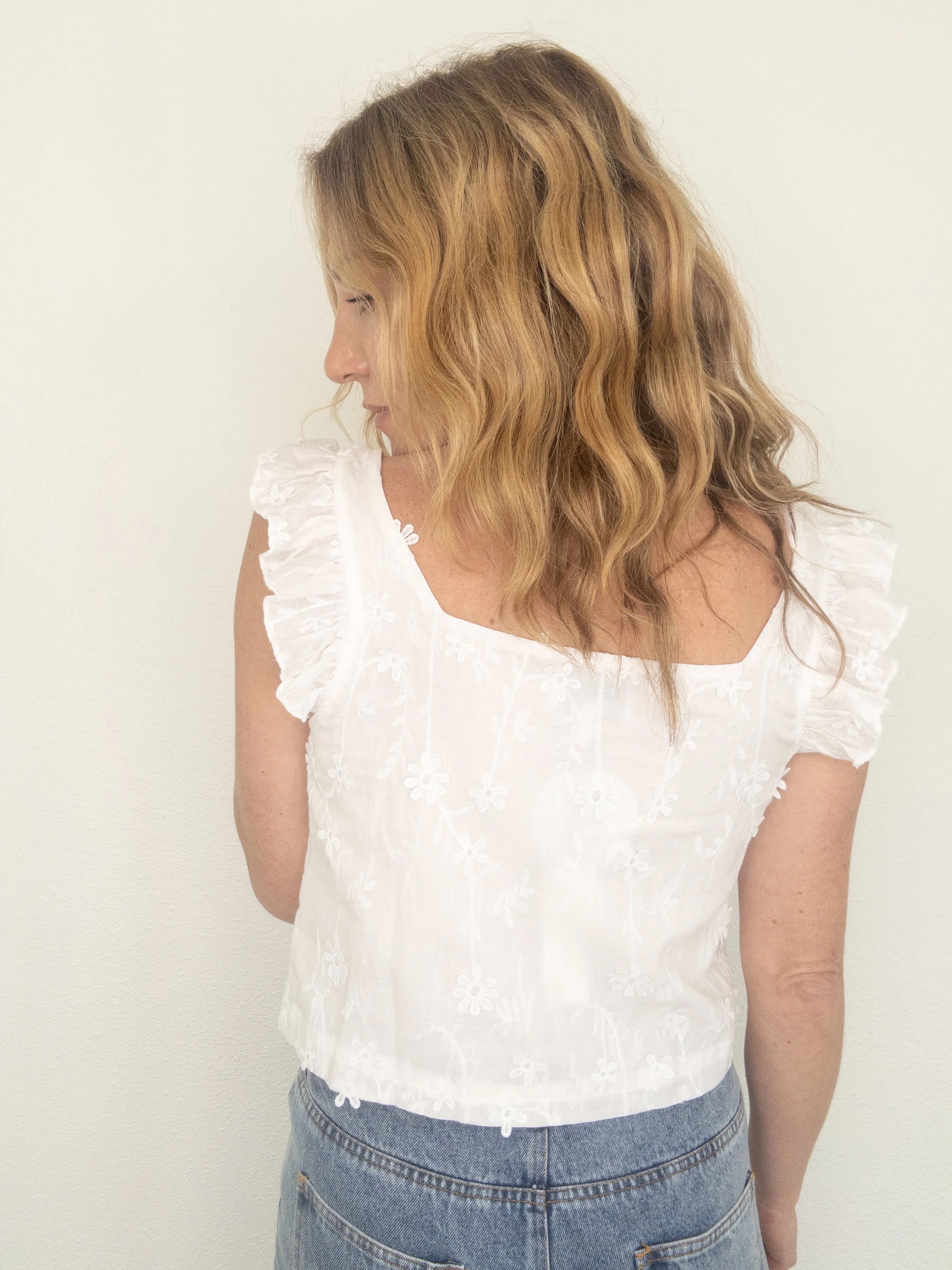 Daisy Mae Tie Front Top