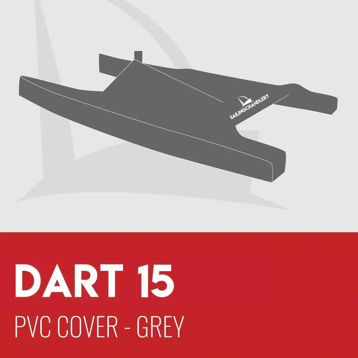 Dart 15 Boat Cover - PVC - Grey
