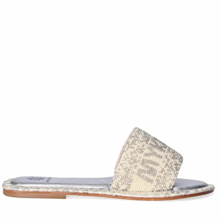 DE SIENA Mykonos slip-in sandal med perler