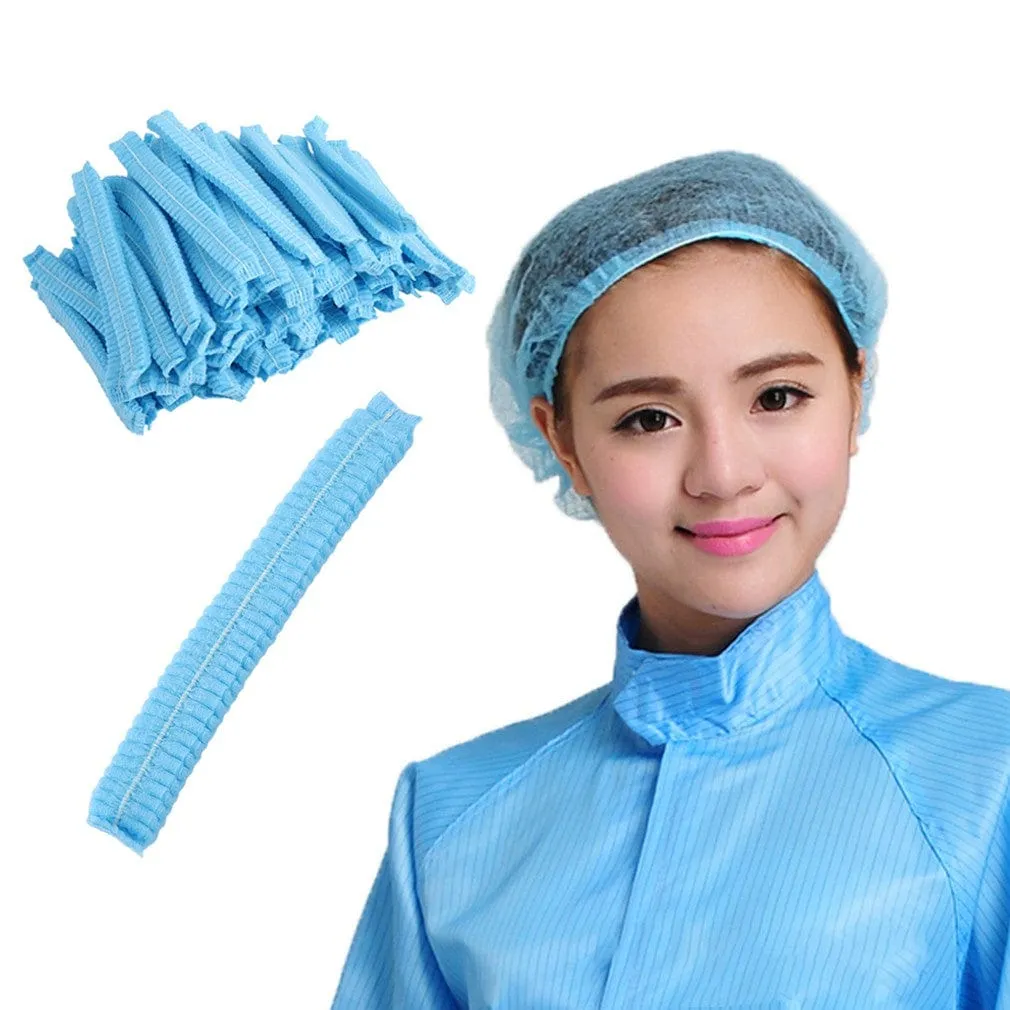 Disposable 100 Pieces Non-woven Hair Net Bouffant