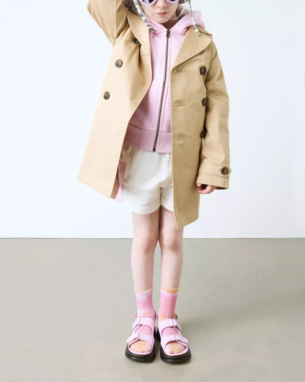 Dr Martens Virden J Pale Pink Leather Sandals