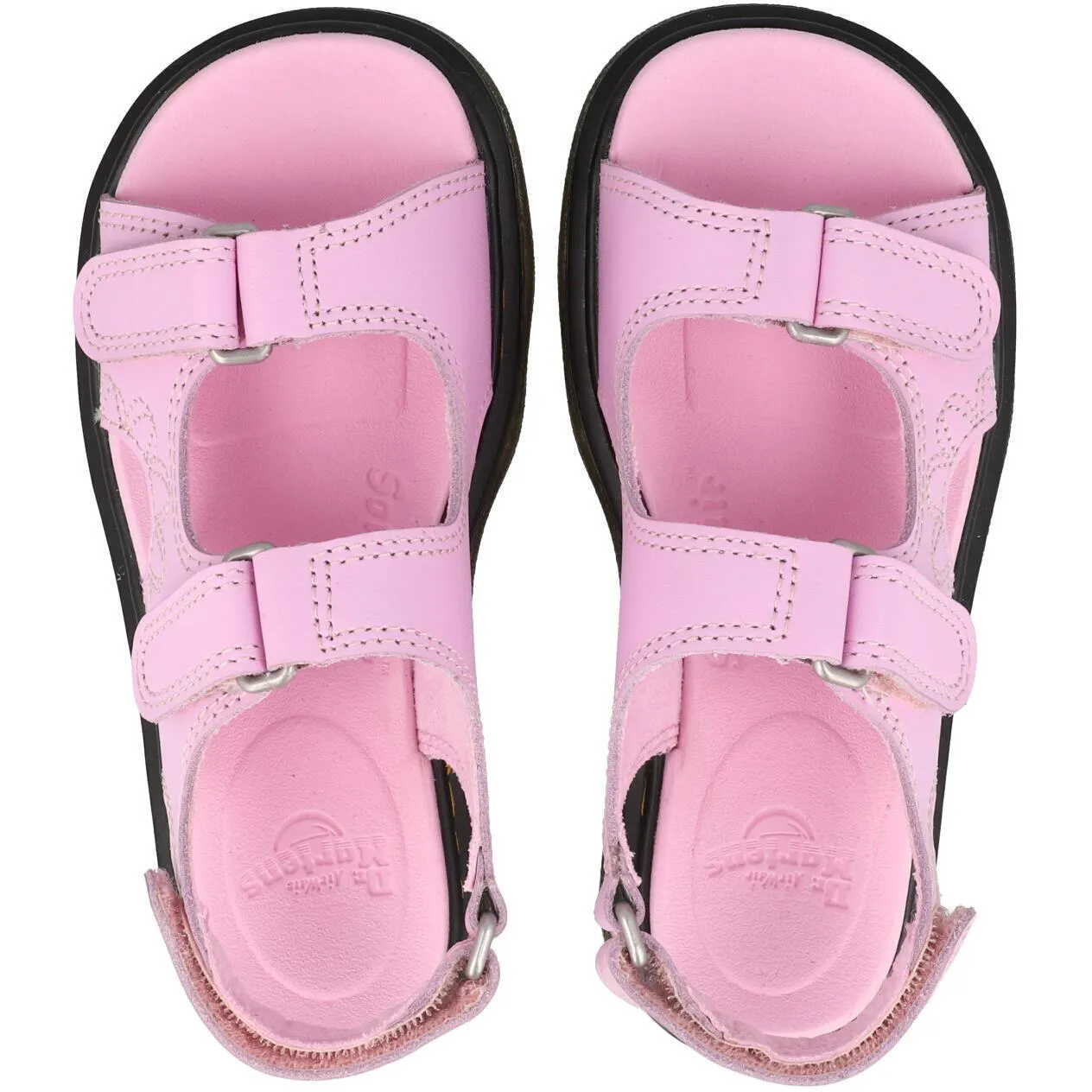 Dr Martens Virden J Pale Pink Leather Sandals