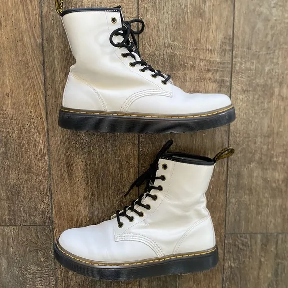 dr. martens zavala white combat boot