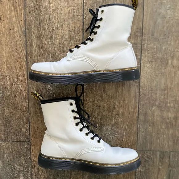 dr. martens zavala white combat boot