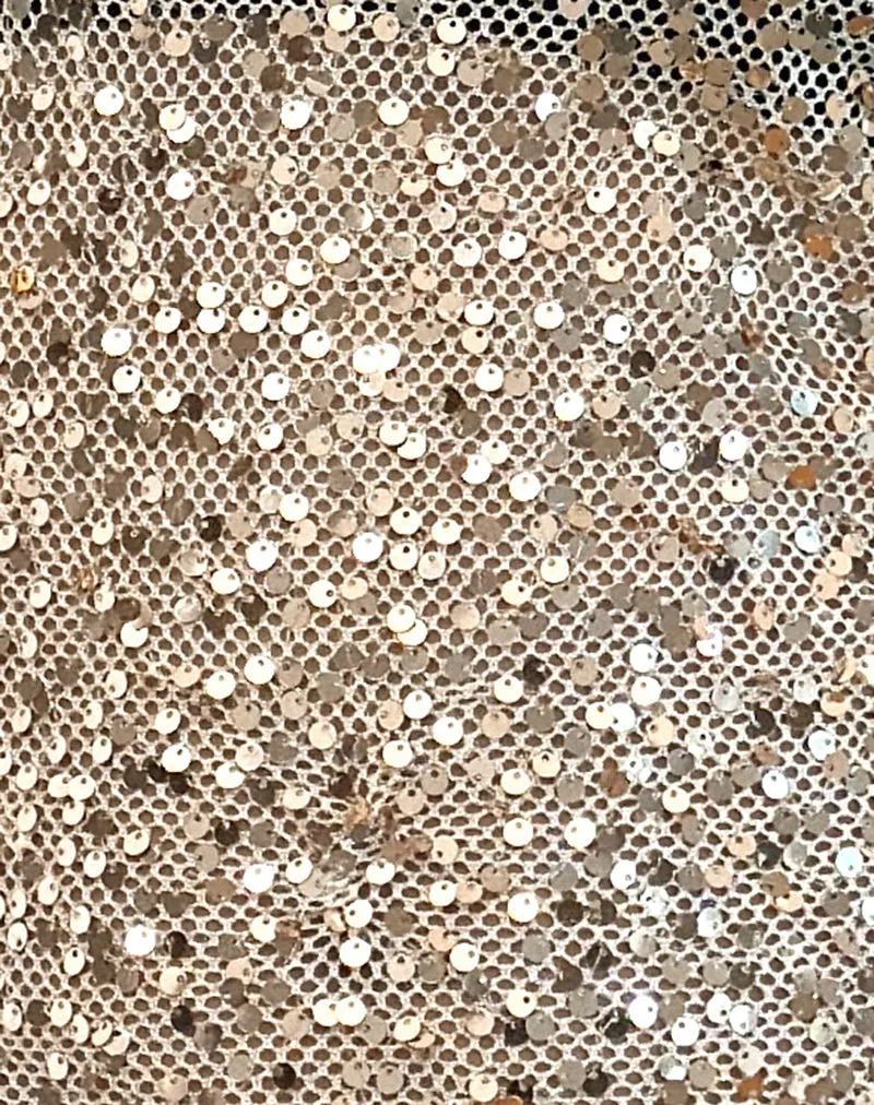 Dudley Vest Top in Sequin Mesh Gold