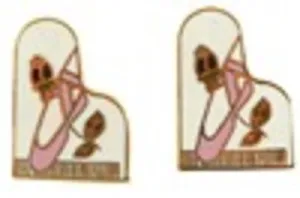 EARRINGS BALLET SLIPPER / POST (O/P)