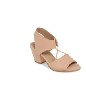 Eileen Fisher Doe Sandal In Blush Tumbled Nubuck Leather