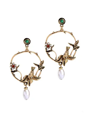 Elegant Bird Pattern Earrings