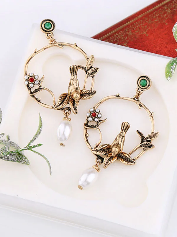Elegant Bird Pattern Earrings