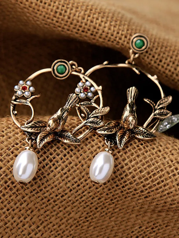 Elegant Bird Pattern Earrings