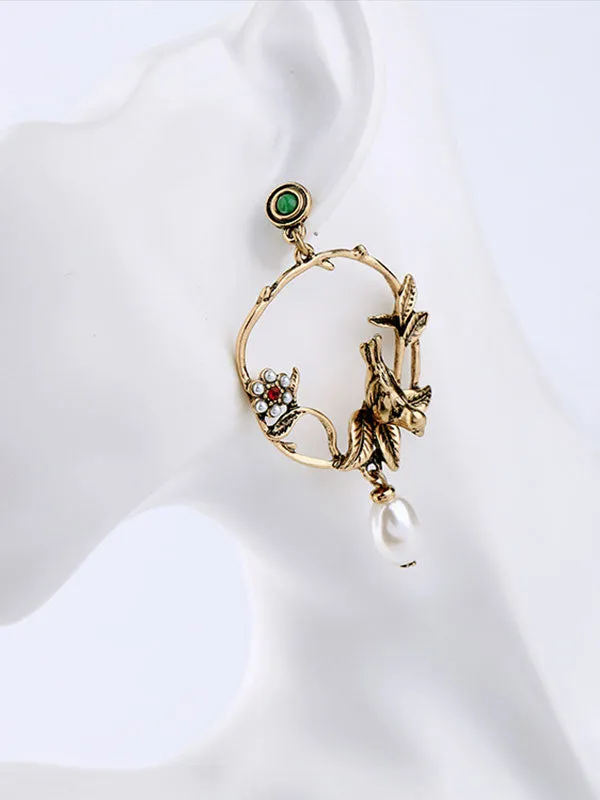 Elegant Bird Pattern Earrings
