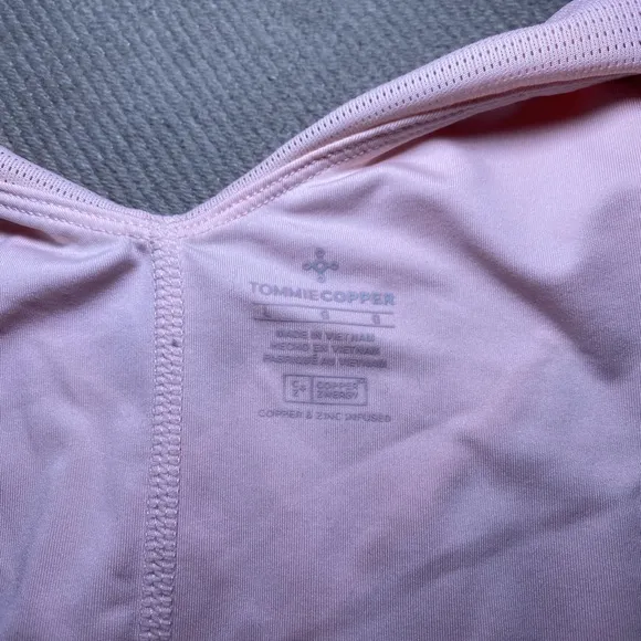 EUC Worn Once Tommie Copper Posture Correcting Front Zip Bra Ballet Pink