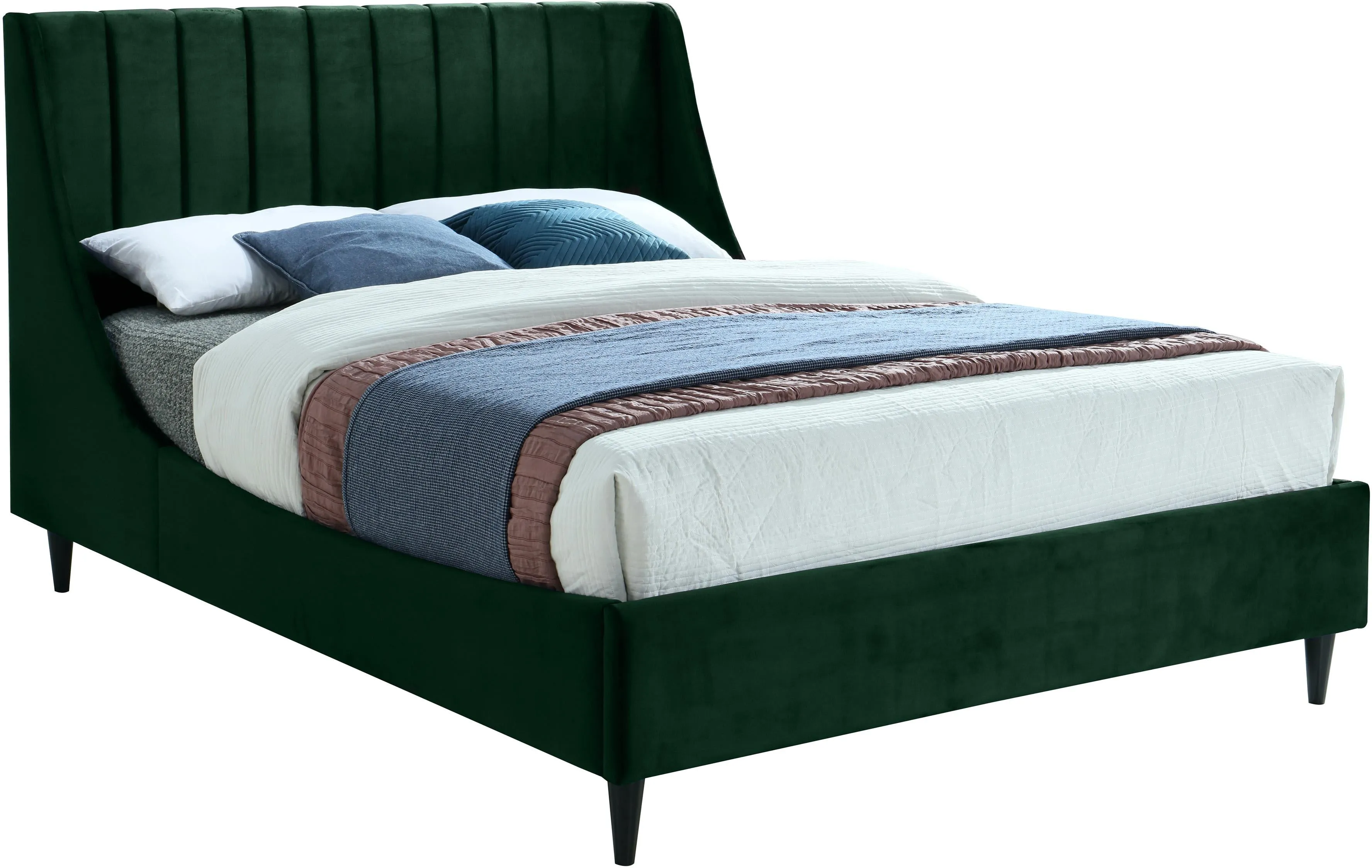 Eva Green Velvet Full Bed