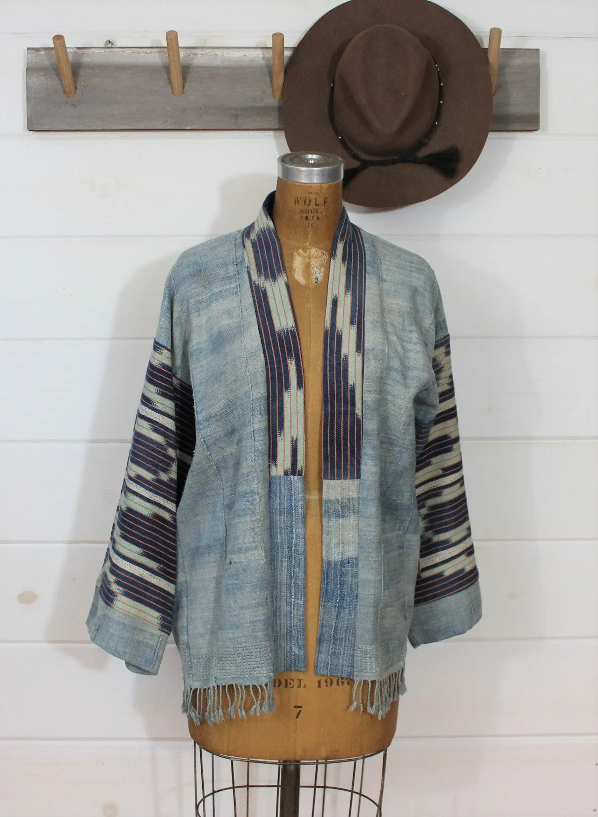 Faded Indigo Ikat Jacket