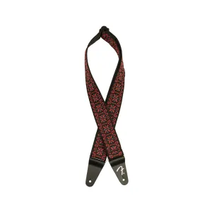 Fender Pasadena Woven Guitar Strap, Lattice Red