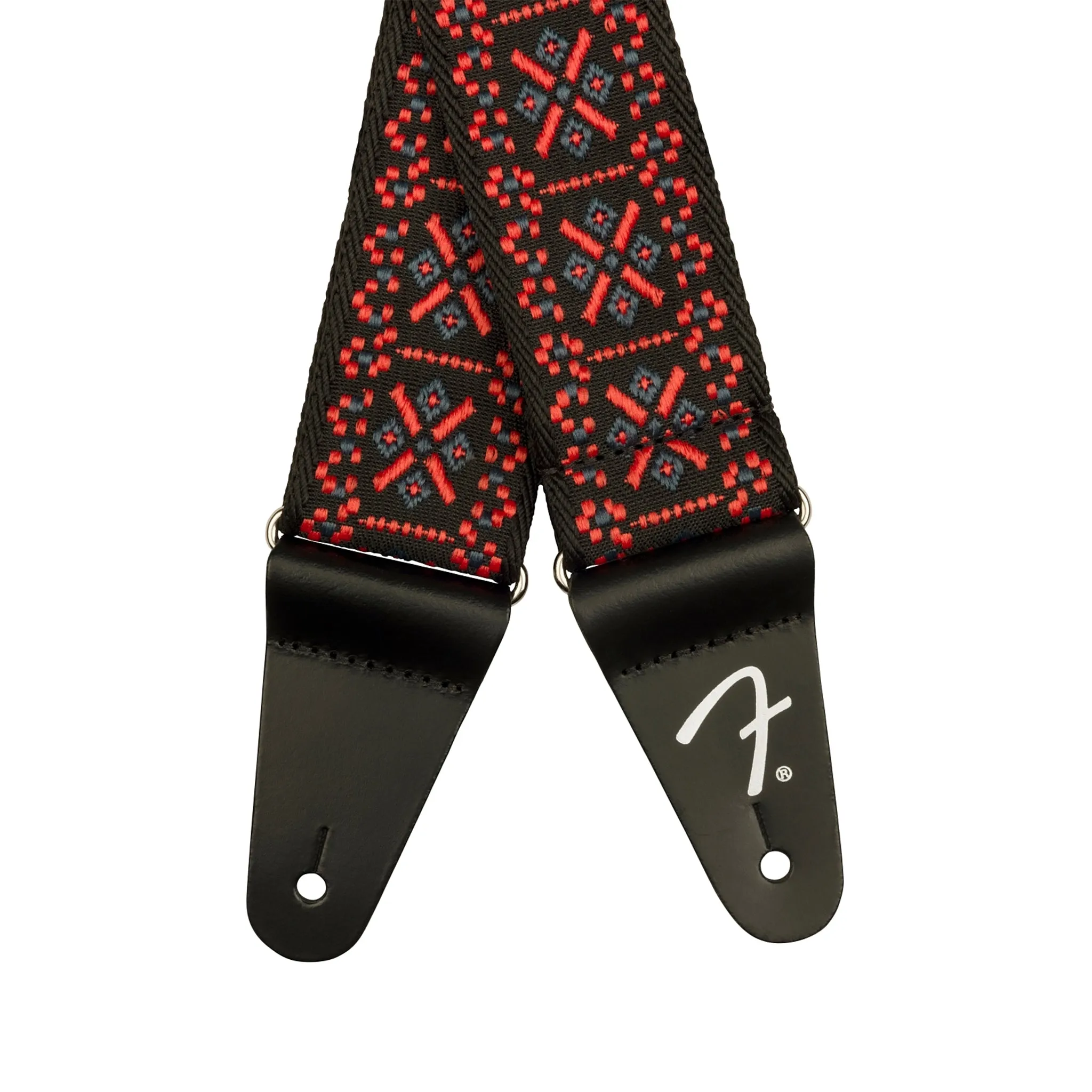 Fender Pasadena Woven Guitar Strap, Lattice Red