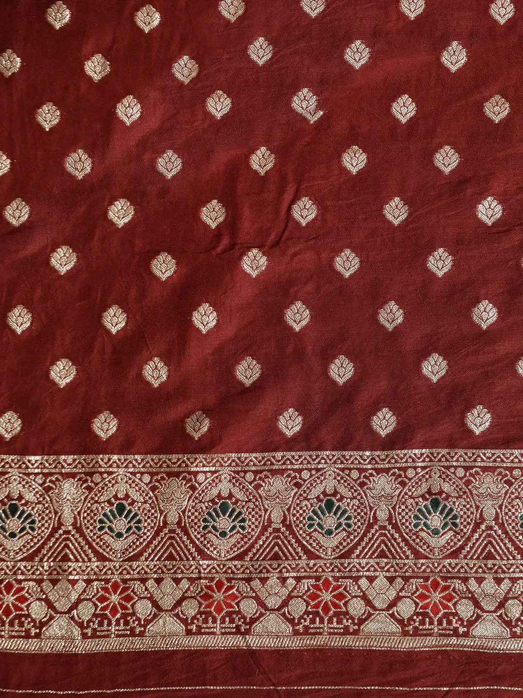 Festive Maroon Zari Woven Heavy Banarasi Saree