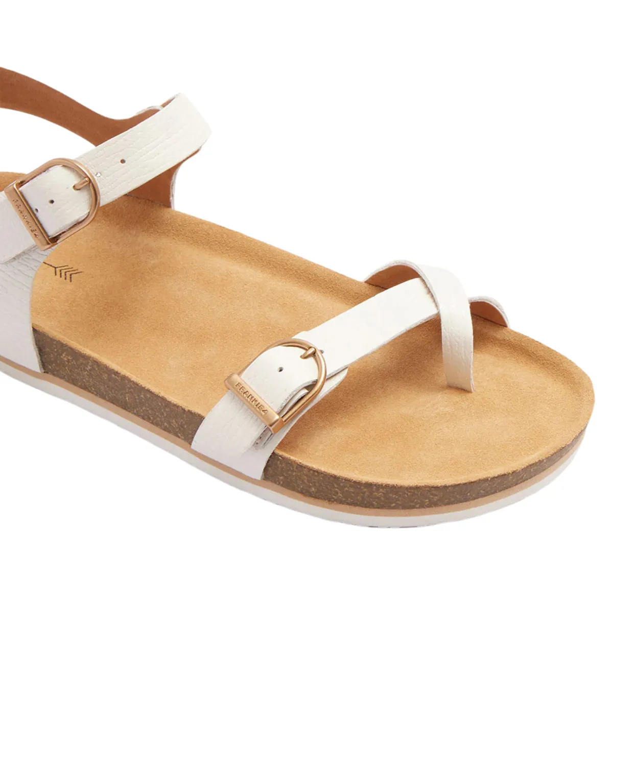 Frankie4 Orla White Grain Sandal