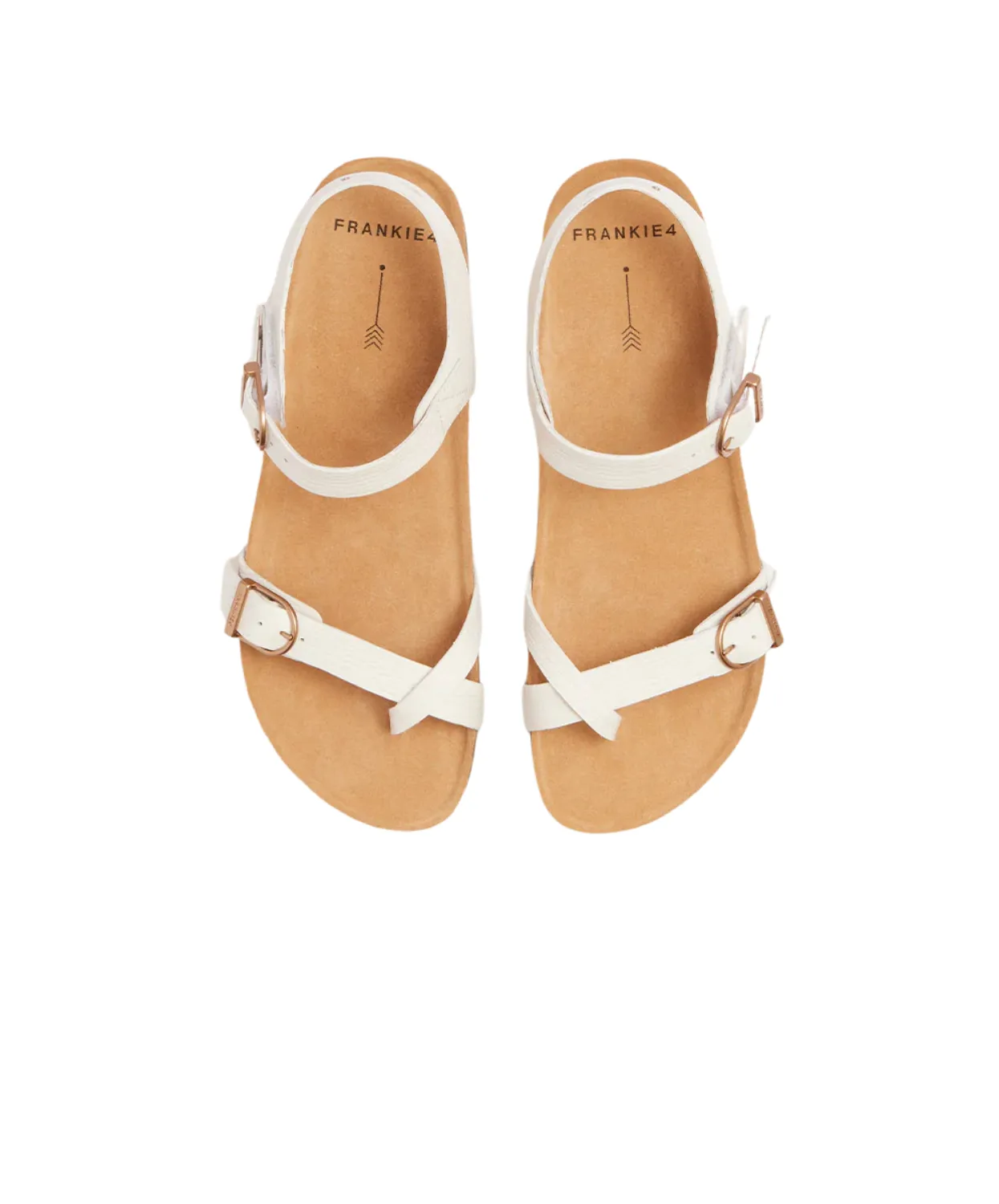 Frankie4 Orla White Grain Sandal