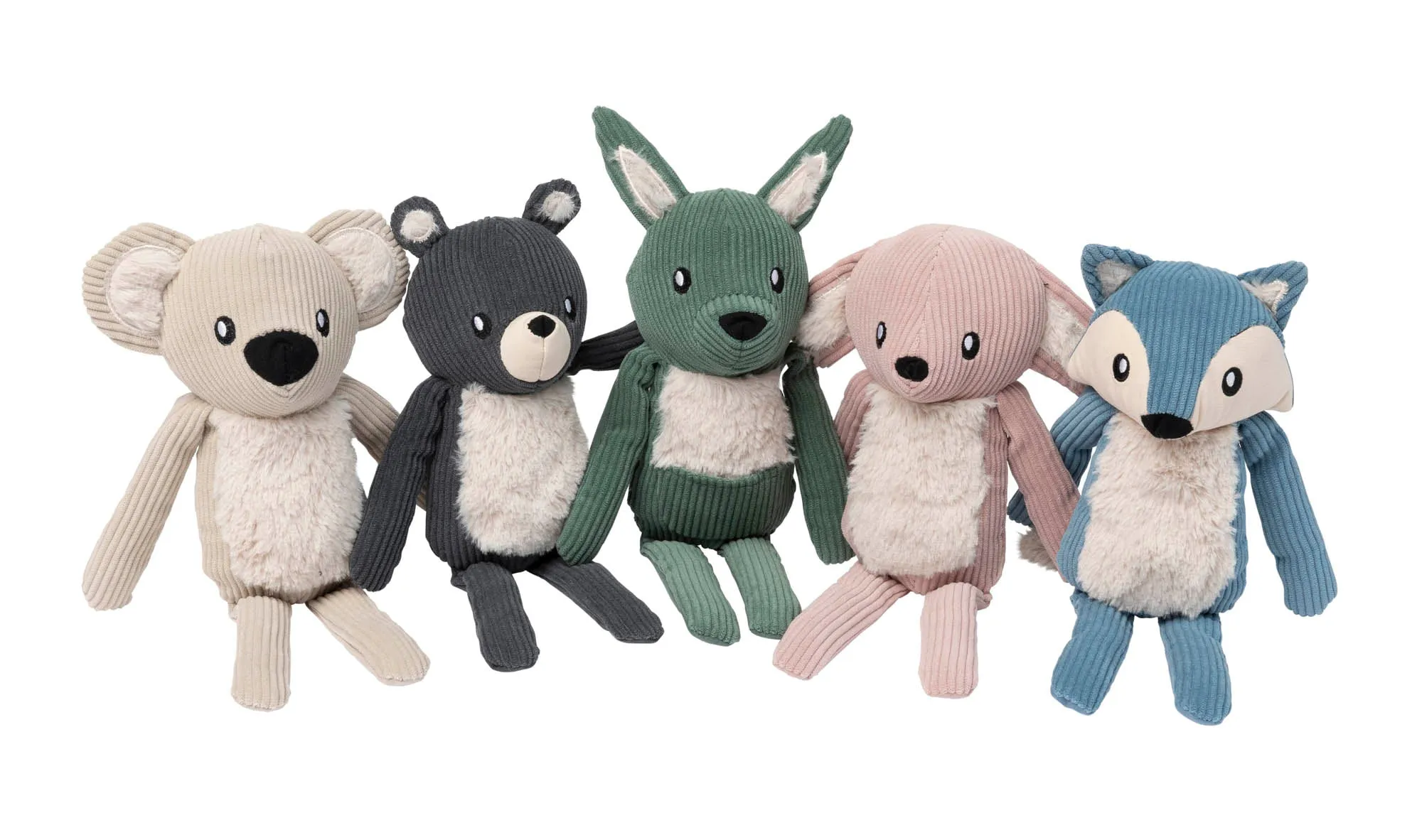 FuzzYard Life Corduroy Cuddler Bunny Dog Toy - Soft Blush
