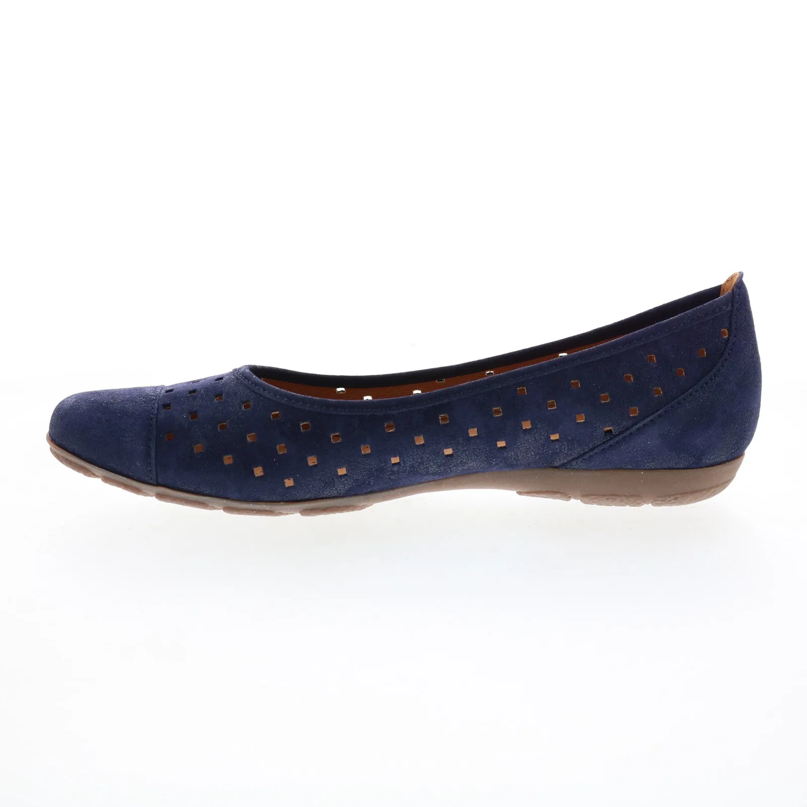 Gabor 24-169-66 Womens Black Leather Slip On Ballet Flats Shoes