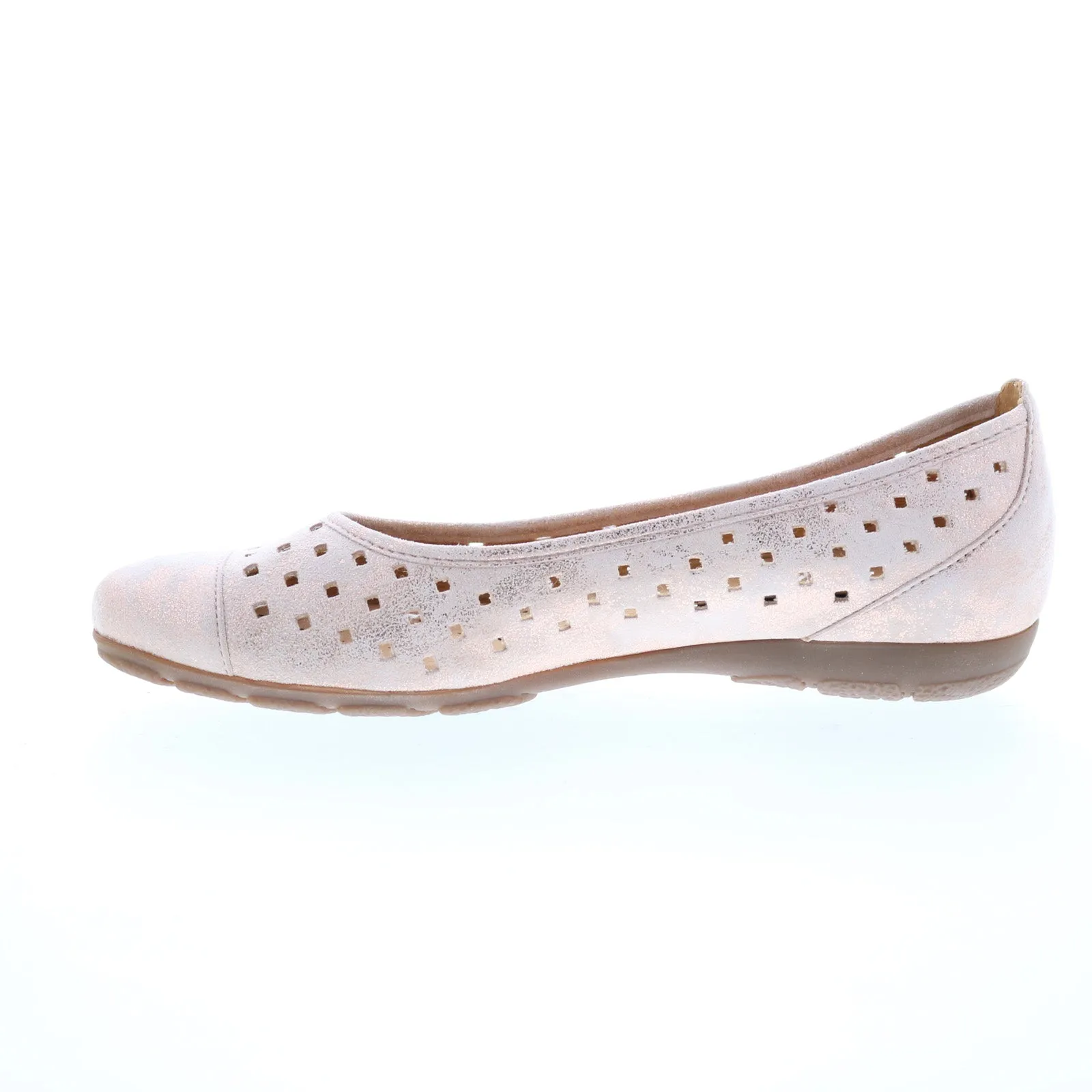 Gabor 8-4169-65 Womens Pink Suede Slip On Ballet Flats Shoes