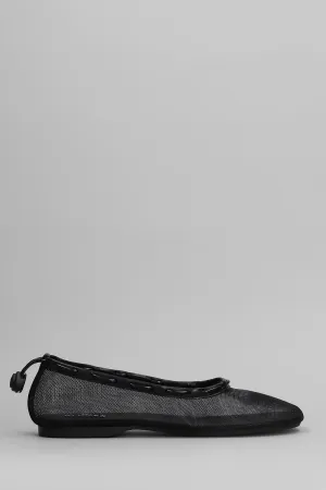 Gill mesh Ballet flats in black leather