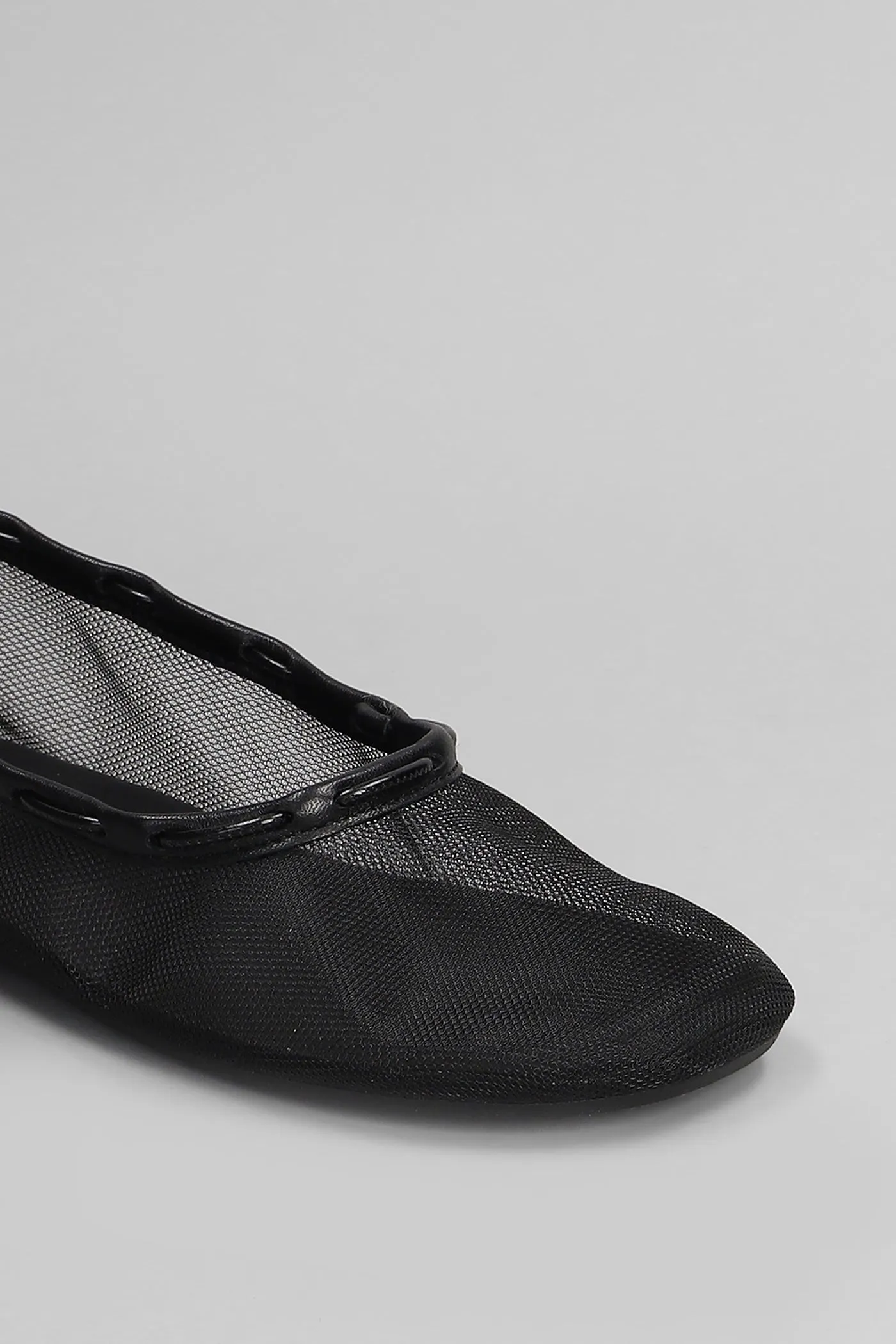 Gill mesh Ballet flats in black leather