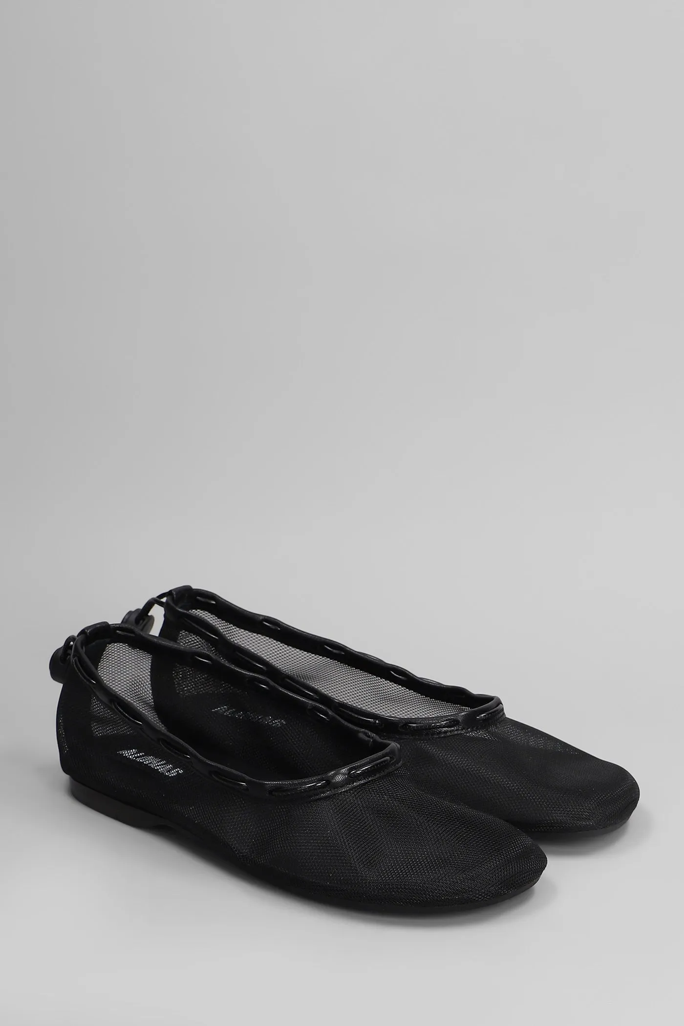 Gill mesh Ballet flats in black leather