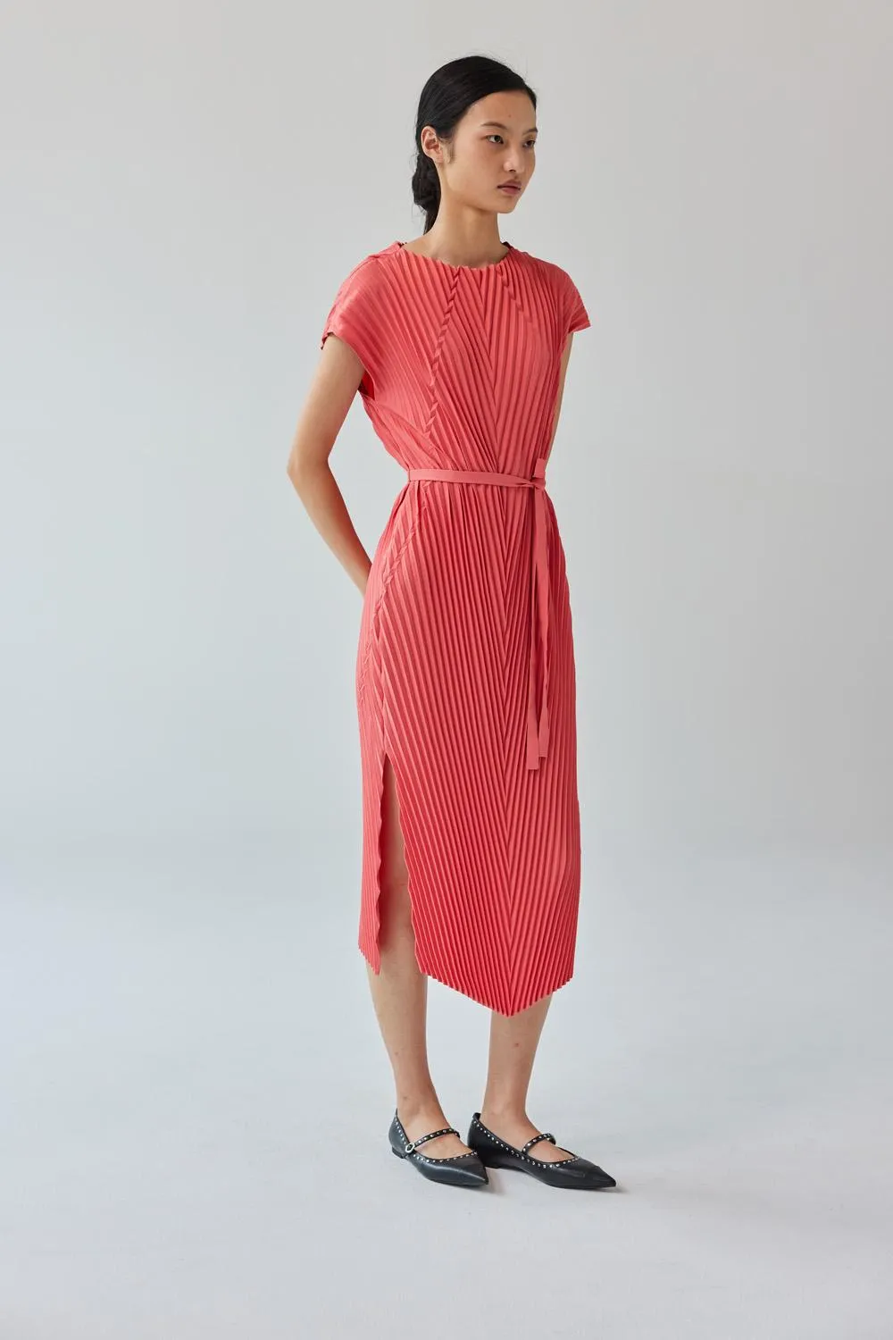 GIN LEE STUDIO | Ella Dress | Coral Red