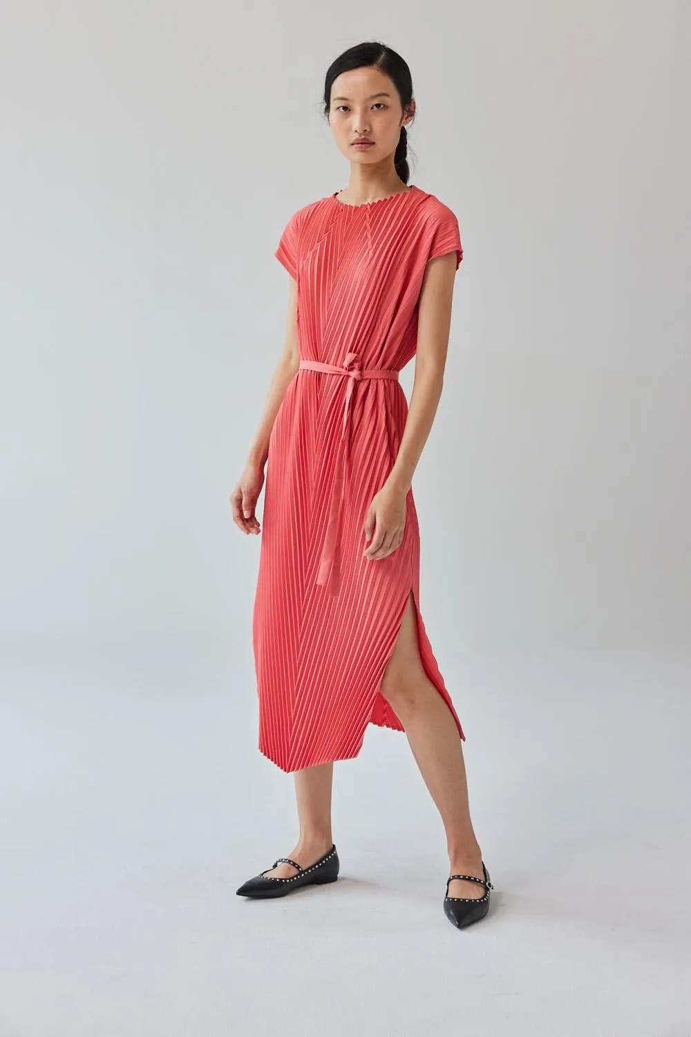 GIN LEE STUDIO | Ella Dress | Coral Red