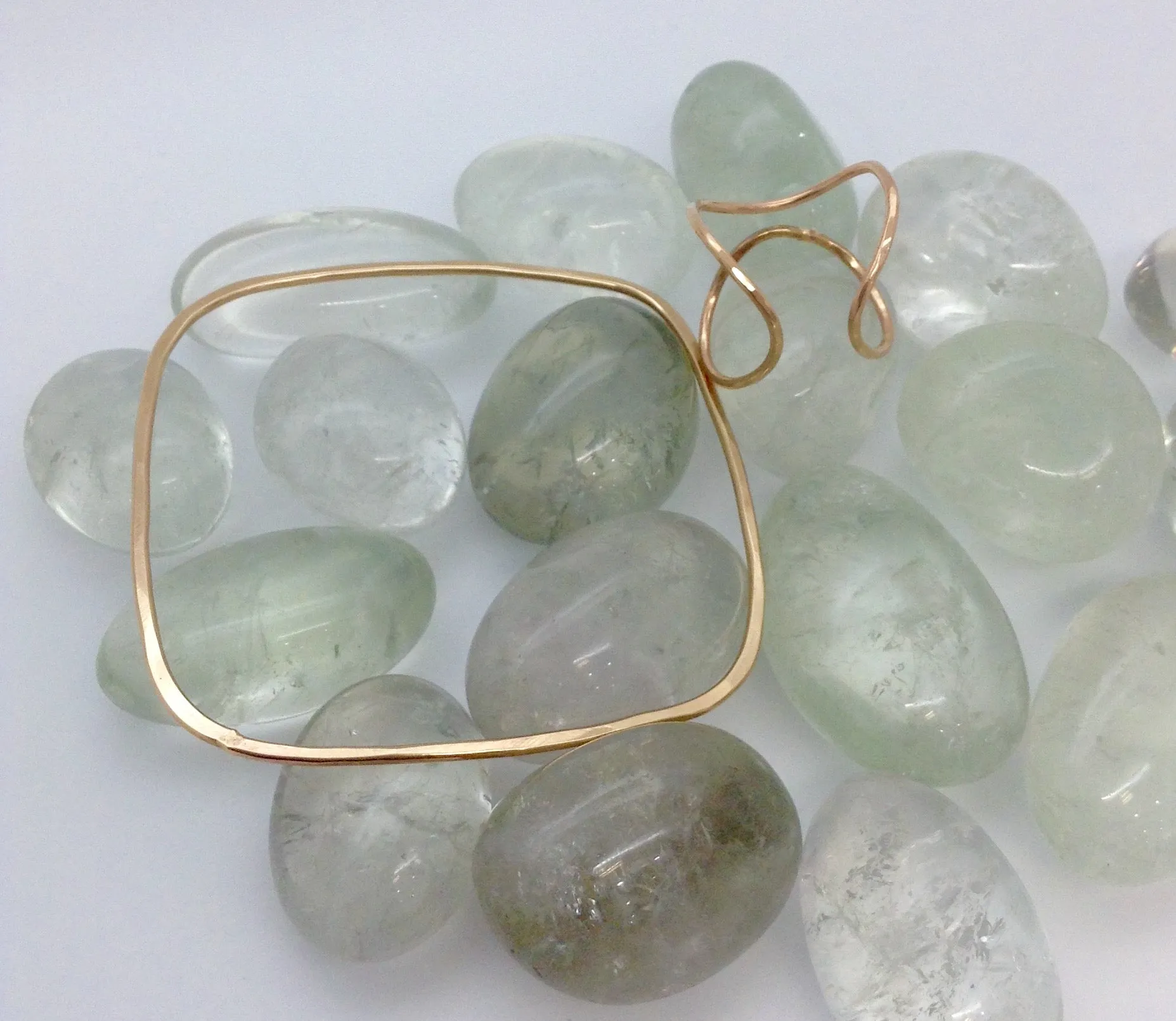 Gold Square Bangle Bracelet