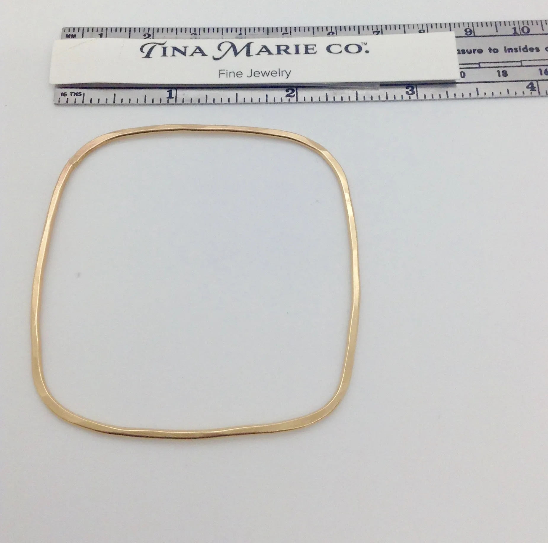 Gold Square Bangle Bracelet