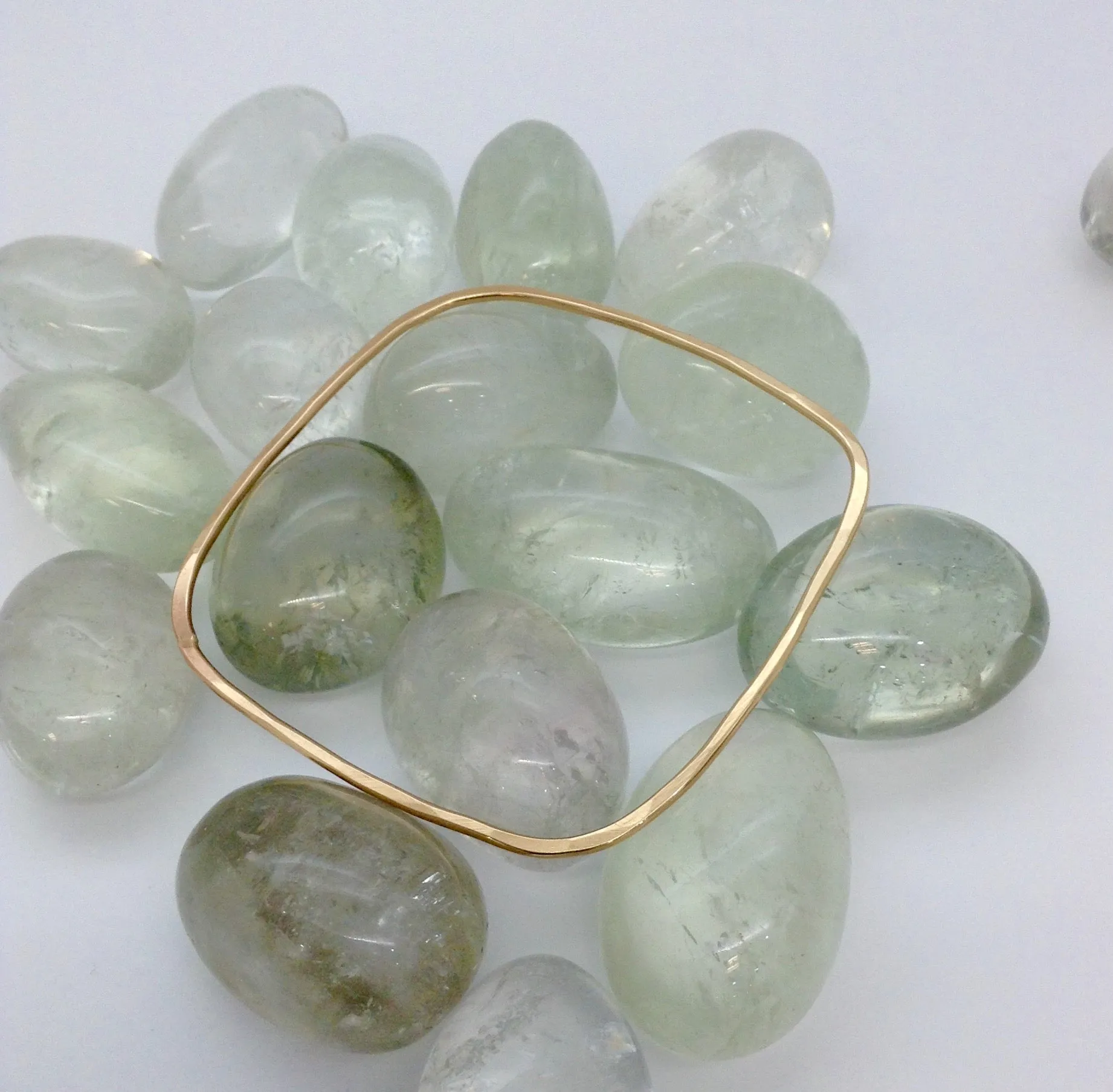 Gold Square Bangle Bracelet