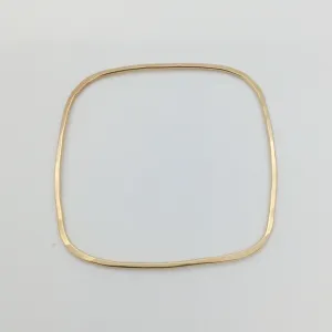 Gold Square Bangle Bracelet