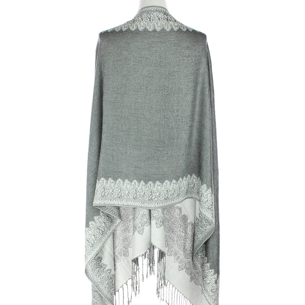 Grey/White Constantinople Pashmina