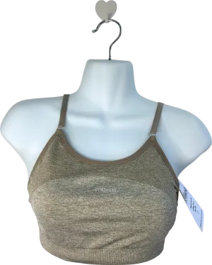 gymshark Beige Flex Strappy Sports Bra UK S