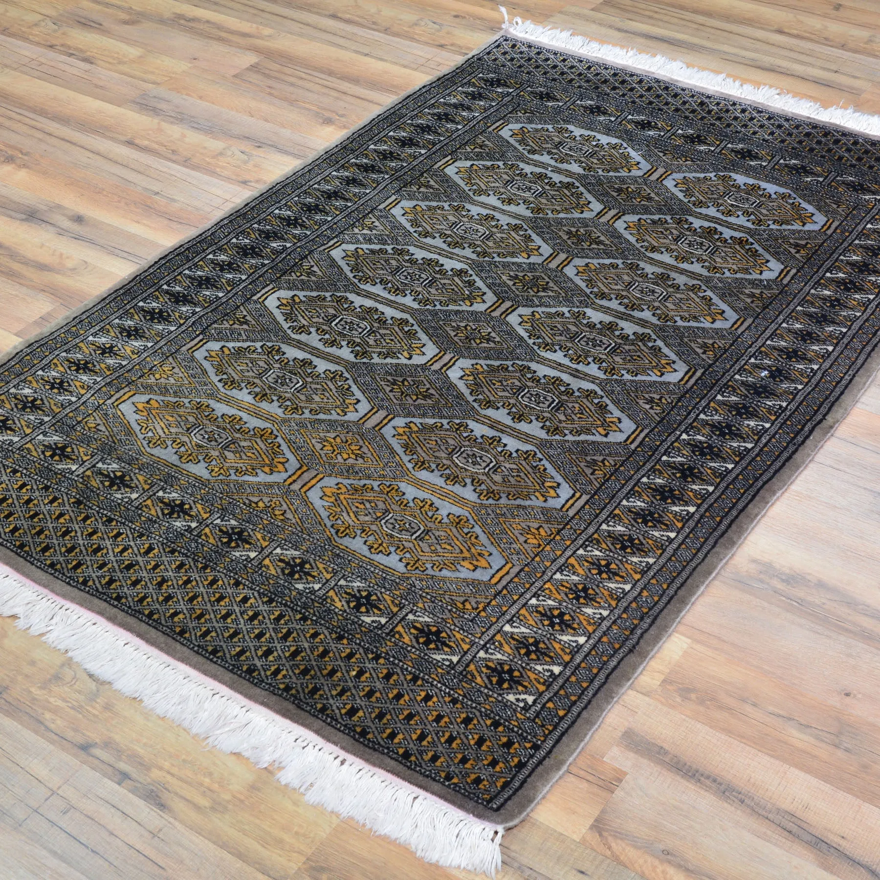 Hand-Knotted Tribal Bokhara Jaldar Handmade 100% Wool Rug (Size 3.2 X 5.0) Cwral-10515