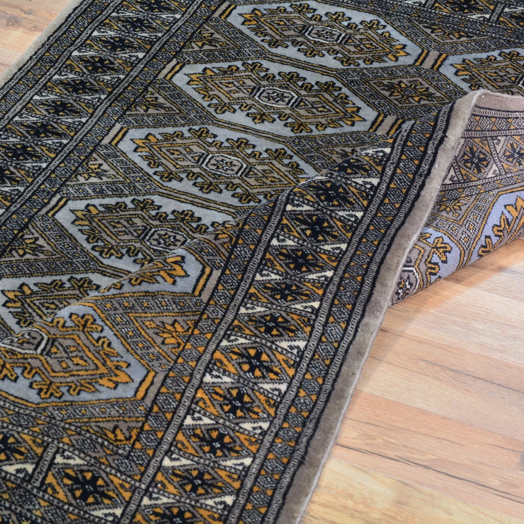 Hand-Knotted Tribal Bokhara Jaldar Handmade 100% Wool Rug (Size 3.2 X 5.0) Cwral-10515