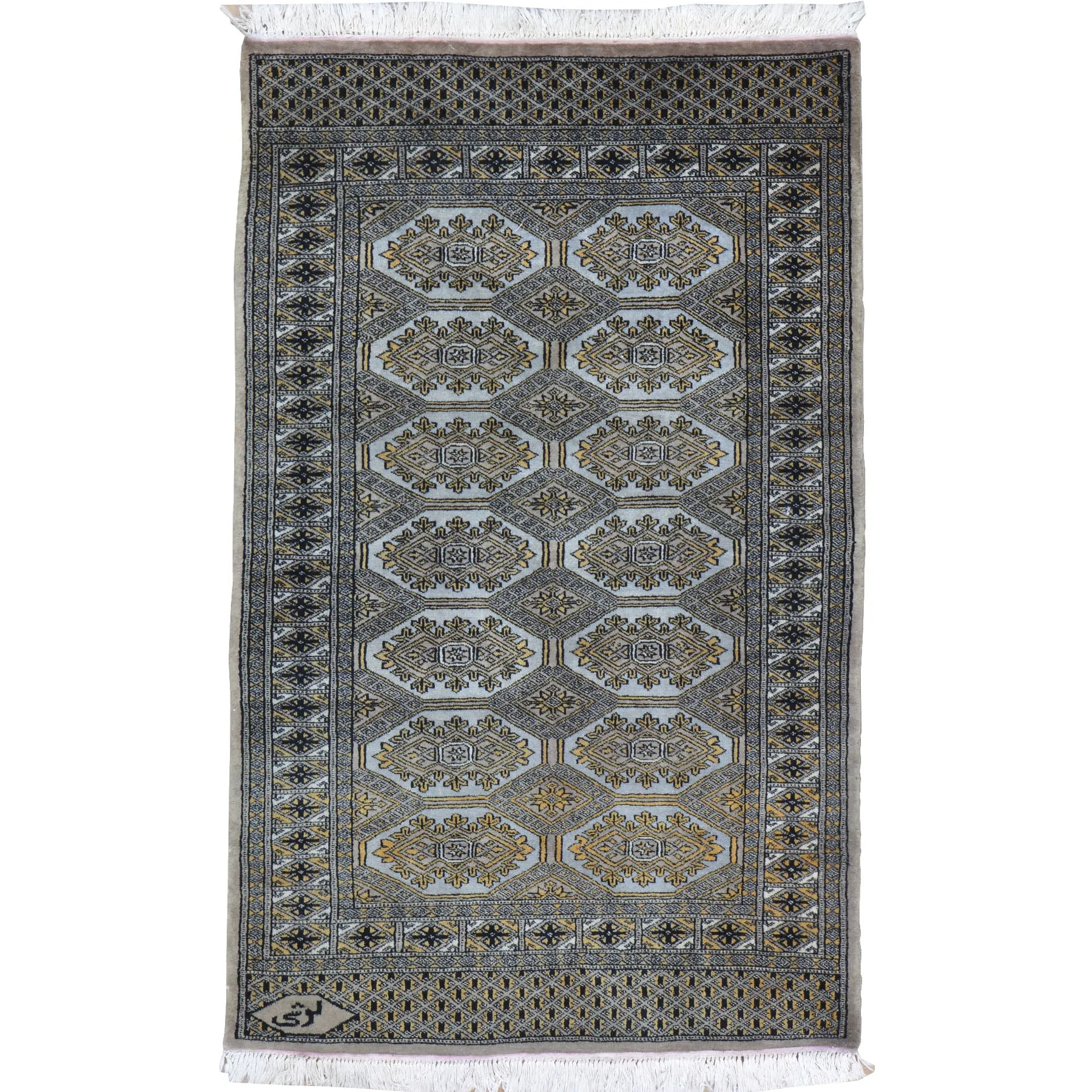 Hand-Knotted Tribal Bokhara Jaldar Handmade 100% Wool Rug (Size 3.2 X 5.0) Cwral-10515