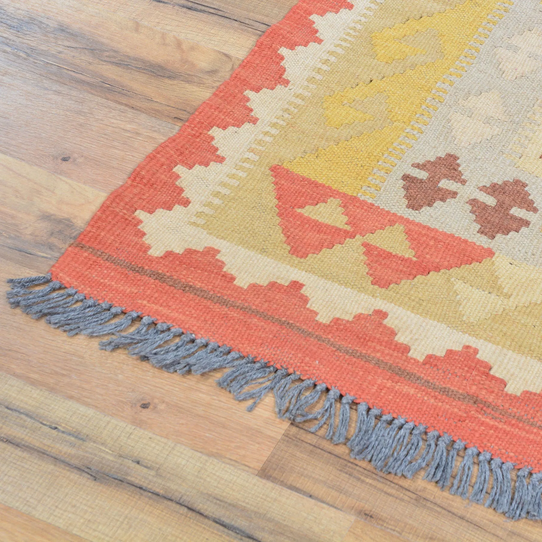 Hand-Woven Flatweave Handmade Kilim Wool Rug (Size 2.8 X 10.0) Cwral-8370