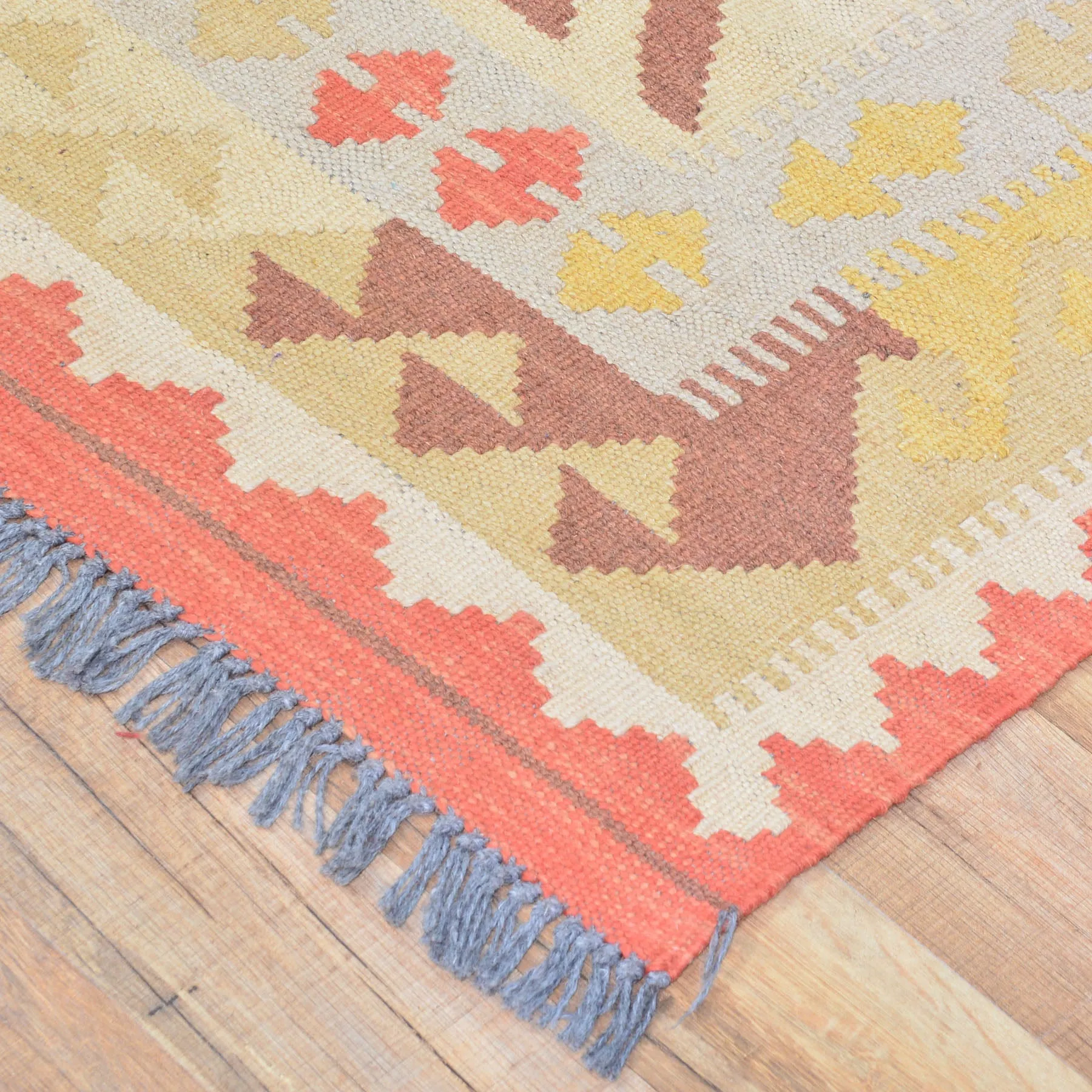 Hand-Woven Flatweave Handmade Kilim Wool Rug (Size 2.8 X 10.0) Cwral-8370