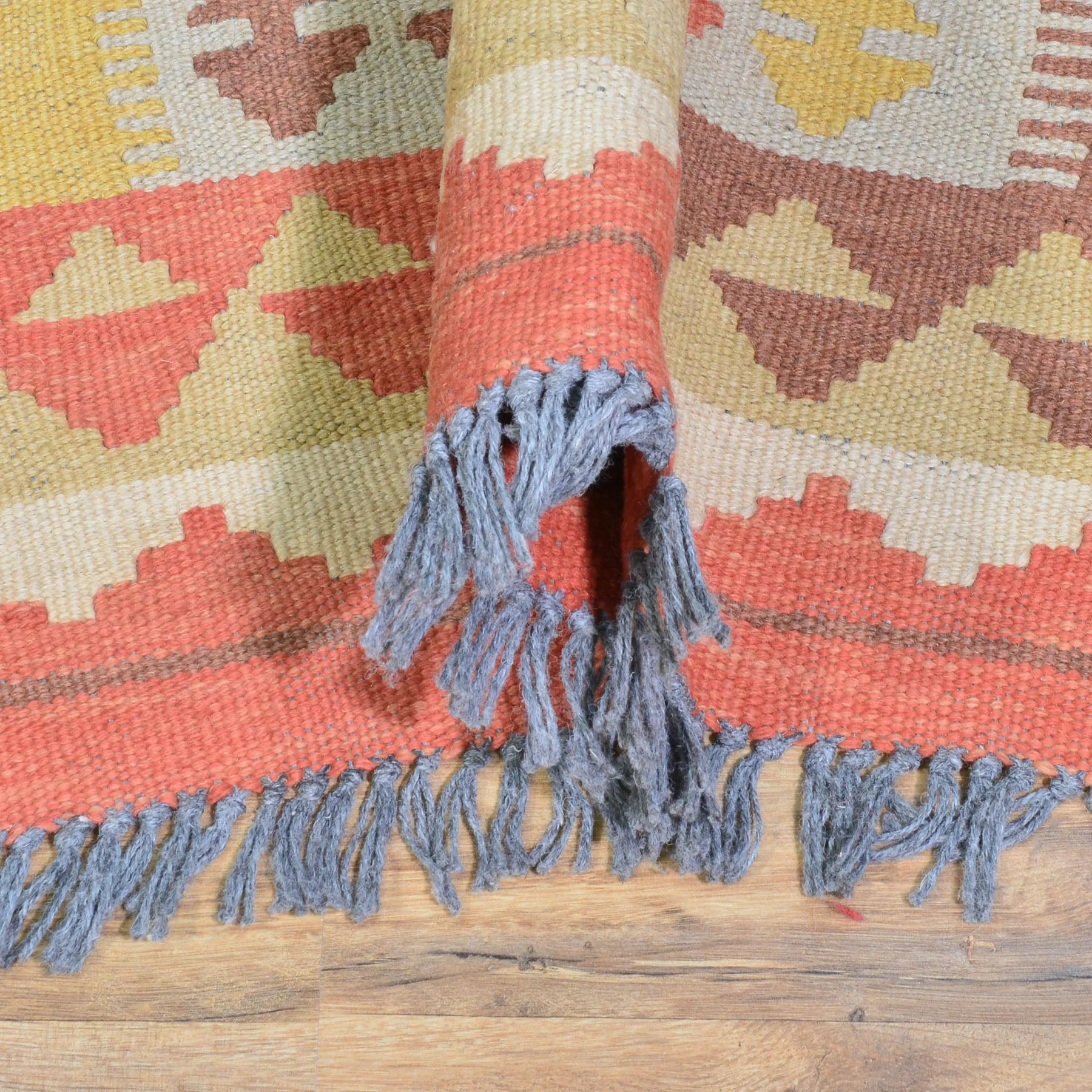 Hand-Woven Flatweave Handmade Kilim Wool Rug (Size 2.8 X 10.0) Cwral-8370