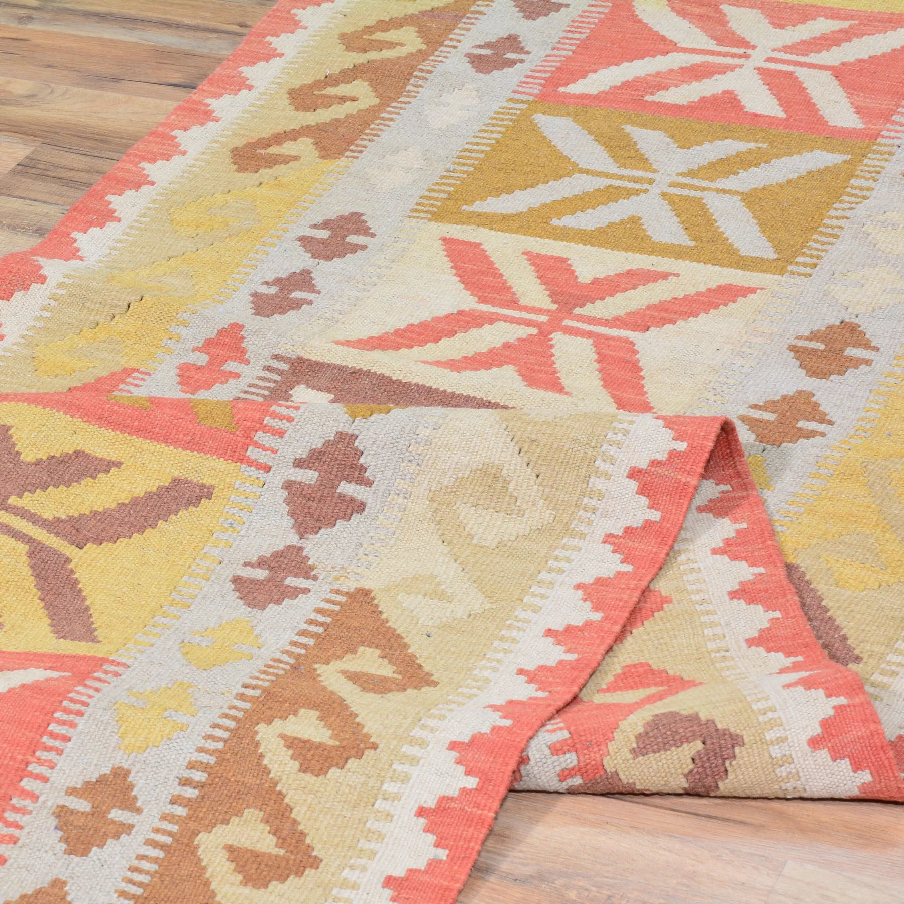 Hand-Woven Flatweave Handmade Kilim Wool Rug (Size 2.8 X 10.0) Cwral-8370