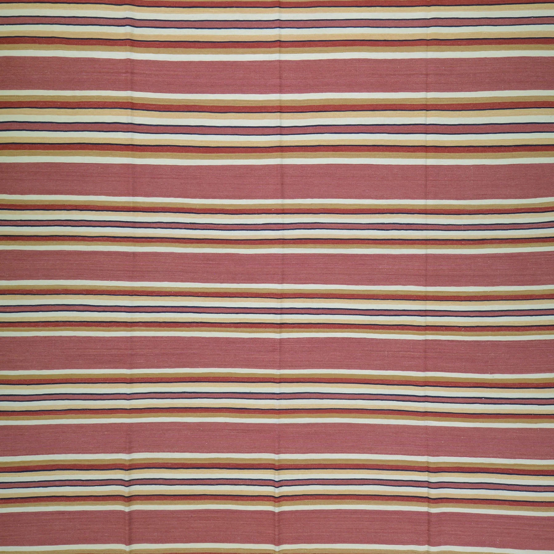 Hand-Woven Reversible Striped Design Kilim Wool Handmade Rug (Size 8.5 X 10.4) Cwral-10173