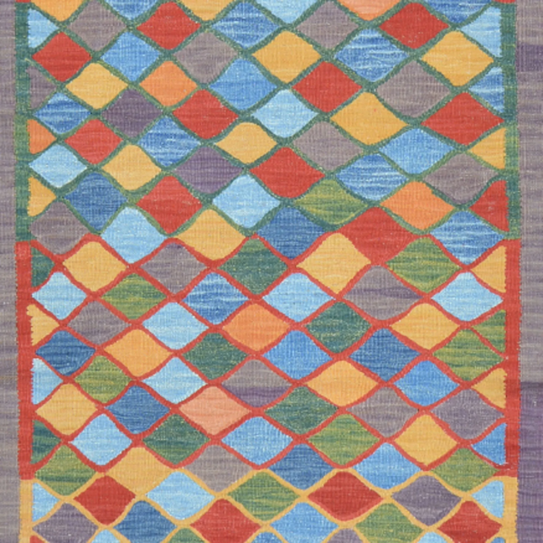 Hand-Woven Turkish Tribal Reversible Wool Oriental Kilim Rug (Size 2.10 X 10.5) Cwral-10233
