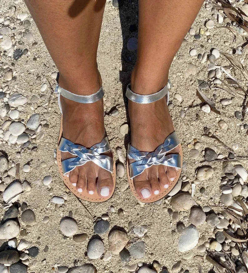 Handmade ankle strap sandals