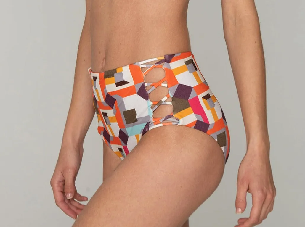 Highwaisted Bikini Bottom - CUBES