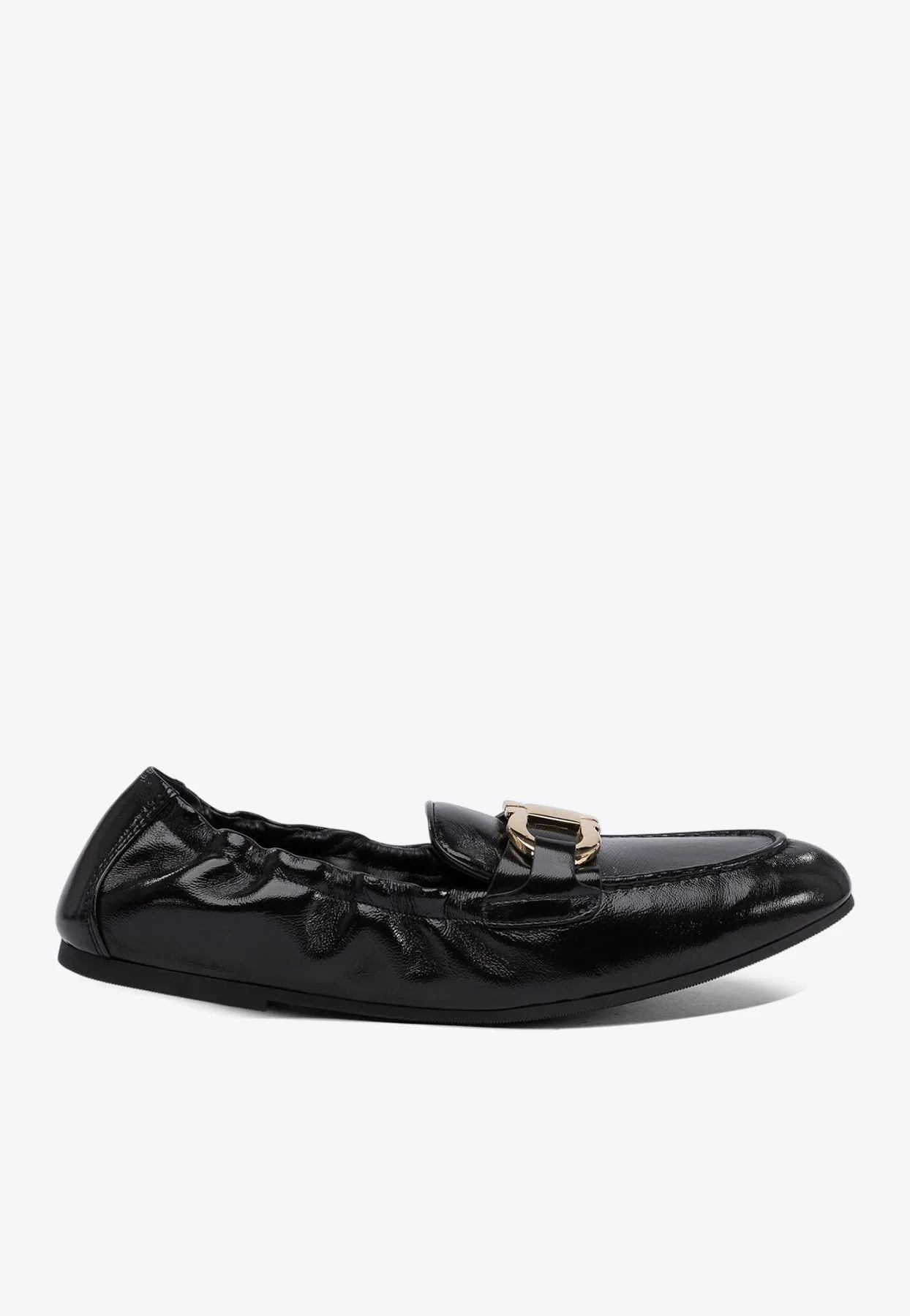 Jodie Elasticated Loafers in Leather