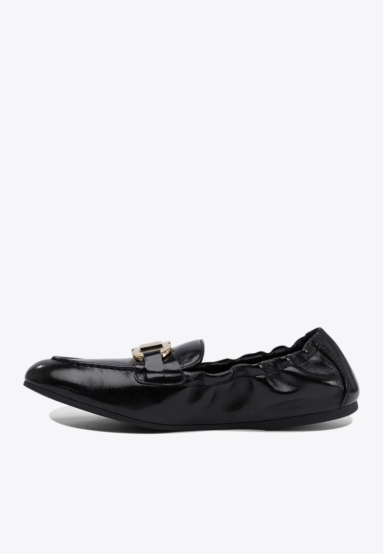 Jodie Elasticated Loafers in Leather